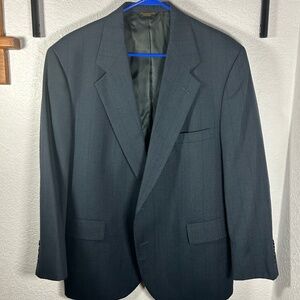 Men's navy single breasted pinstripe blazer Turnbury